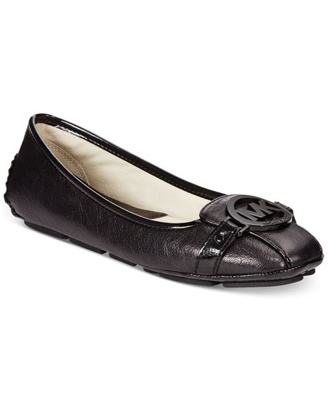 michael kors flats fulton 8 black|Michael Kors fulton moc flats.